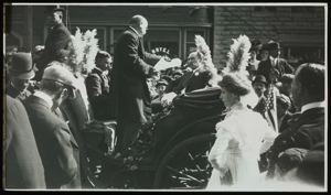 Image of Peary Standing in Parade Carriage